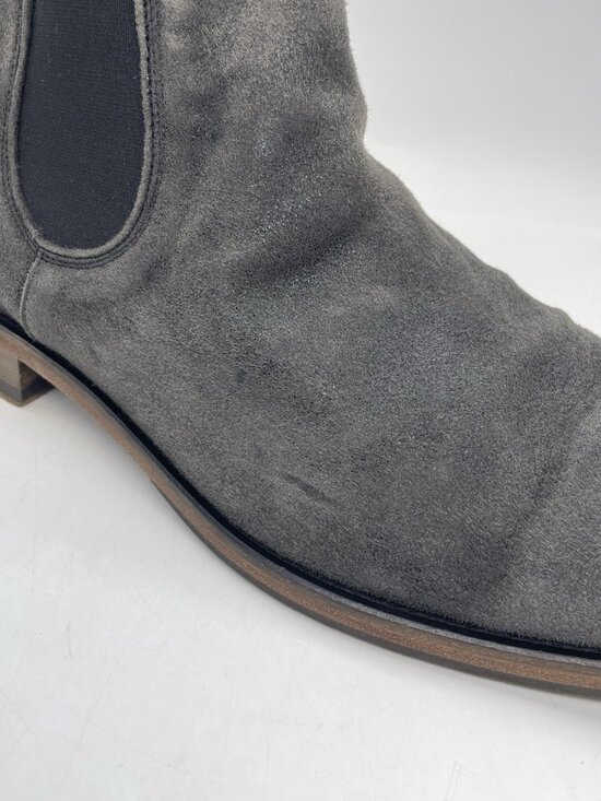 John Varvatos Fleetwood Sharpei Smoke Grey Suede Chelsea Boots Made in Italy 12 main image 4